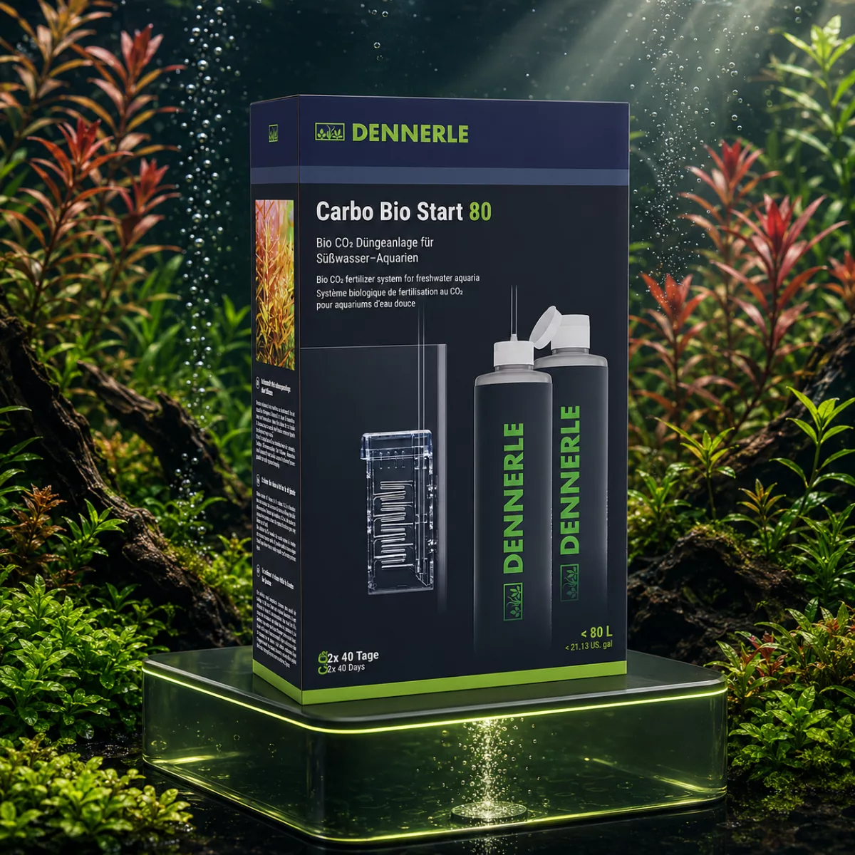 Dennerle Carbo Bio Start 80 – Kit CO₂ biologique pour aquarium