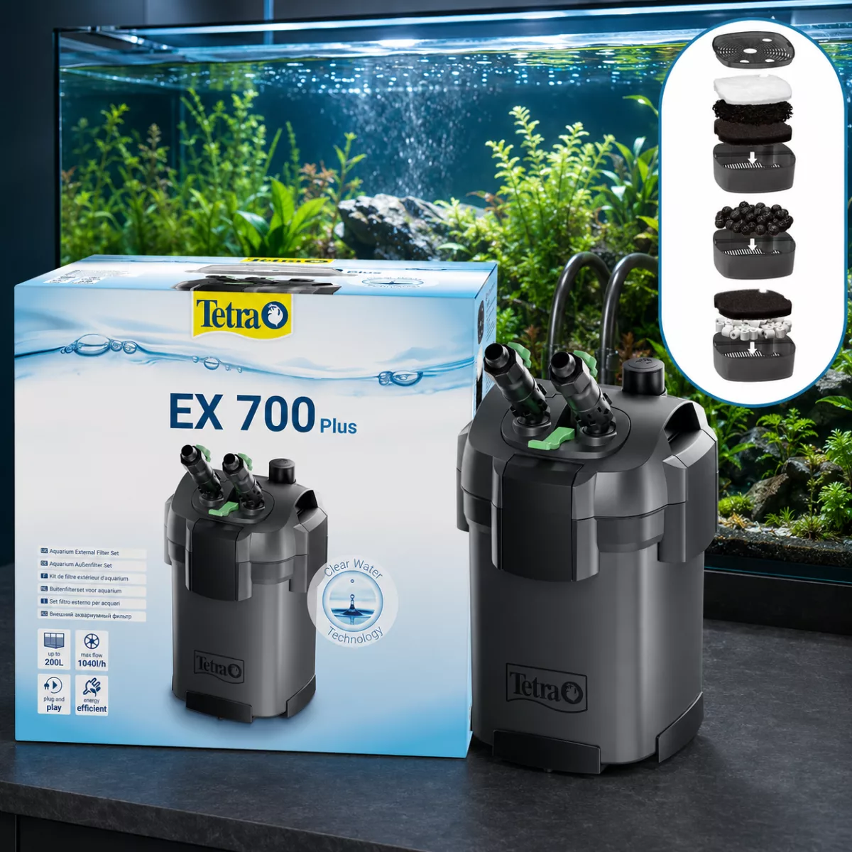 Filtre extérieur Tetra EX Plus – EX 700, EX 1000 et EX 1500